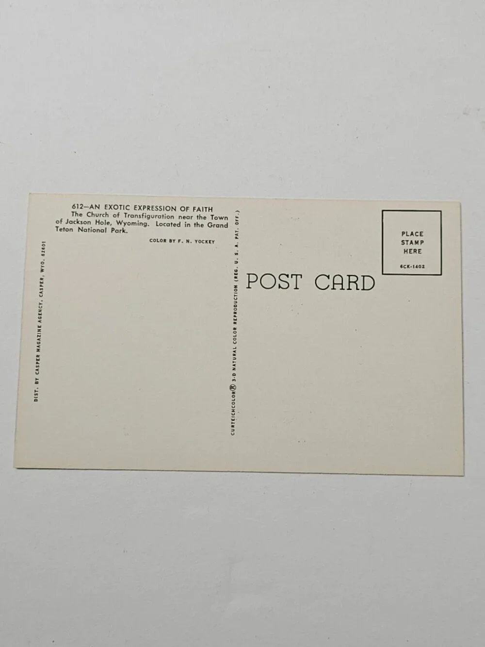 Church of the Transfiguration Jackson Hole Postcard